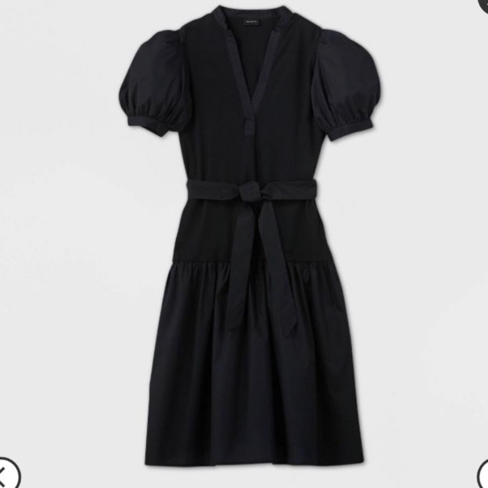 Black midi dress